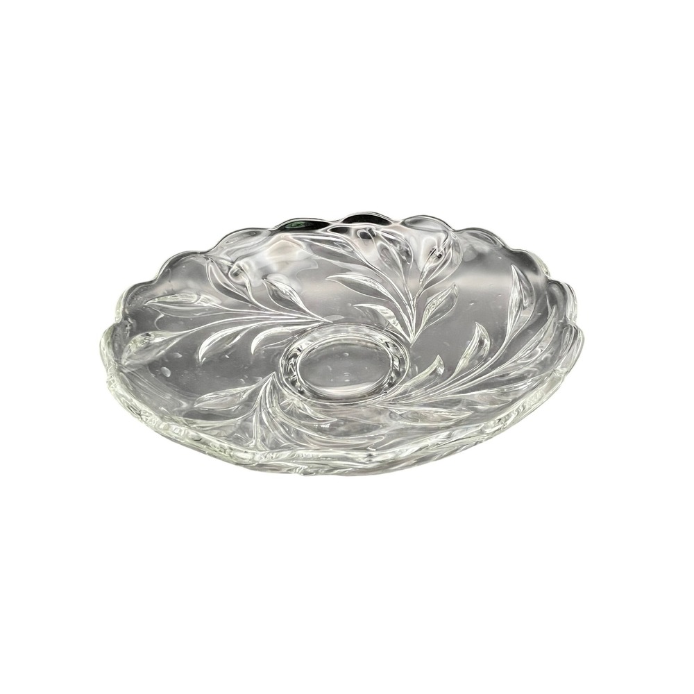 Indiana Glass‎ Willow Clear Bowl Pedestal Centerpiece Serving Display Dish Decor